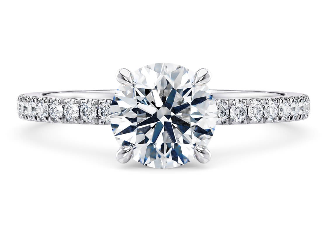 Aria diamond band round cut